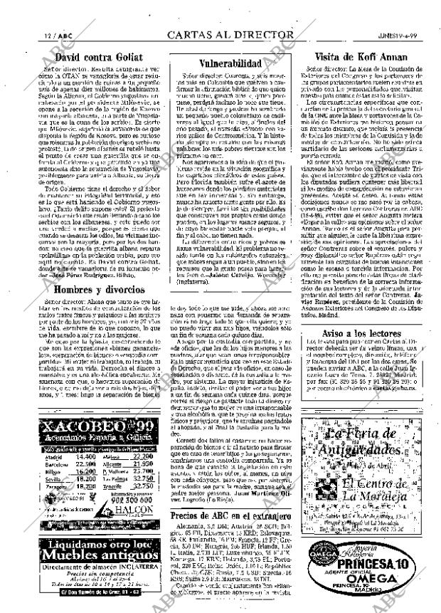 ABC MADRID 19-04-1999 página 12