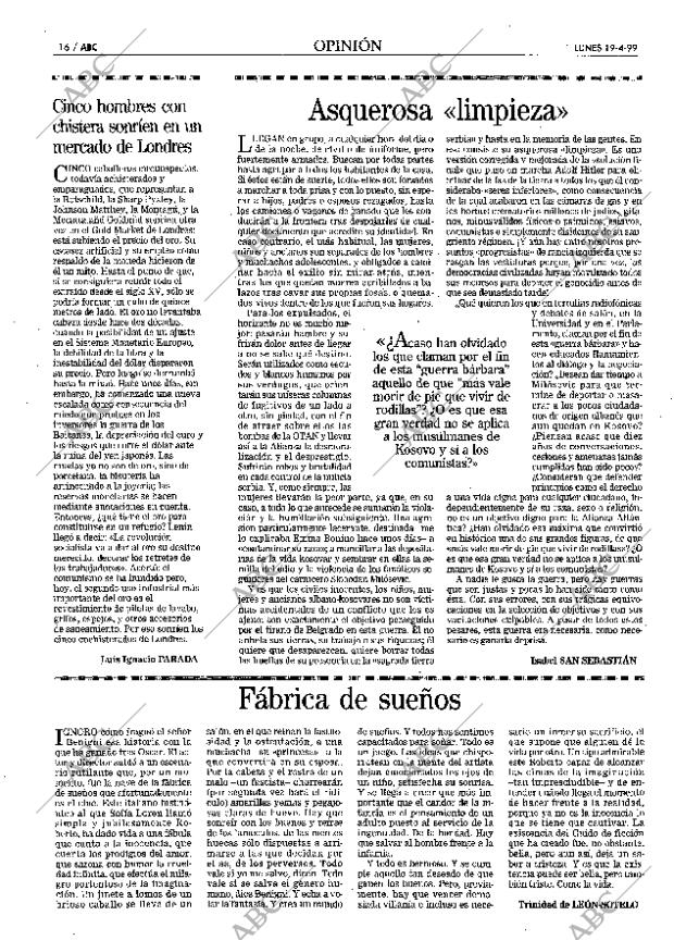ABC MADRID 19-04-1999 página 16