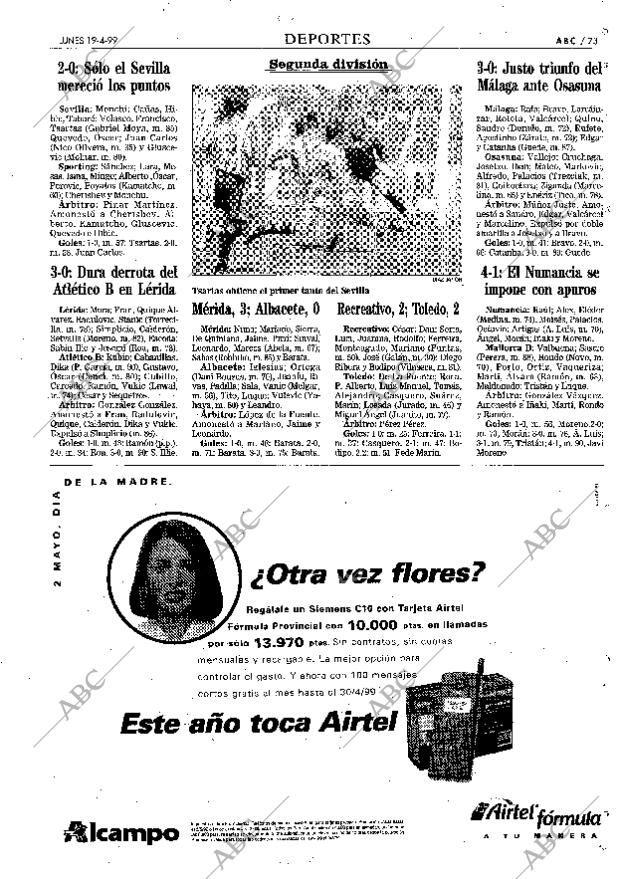 ABC MADRID 19-04-1999 página 73