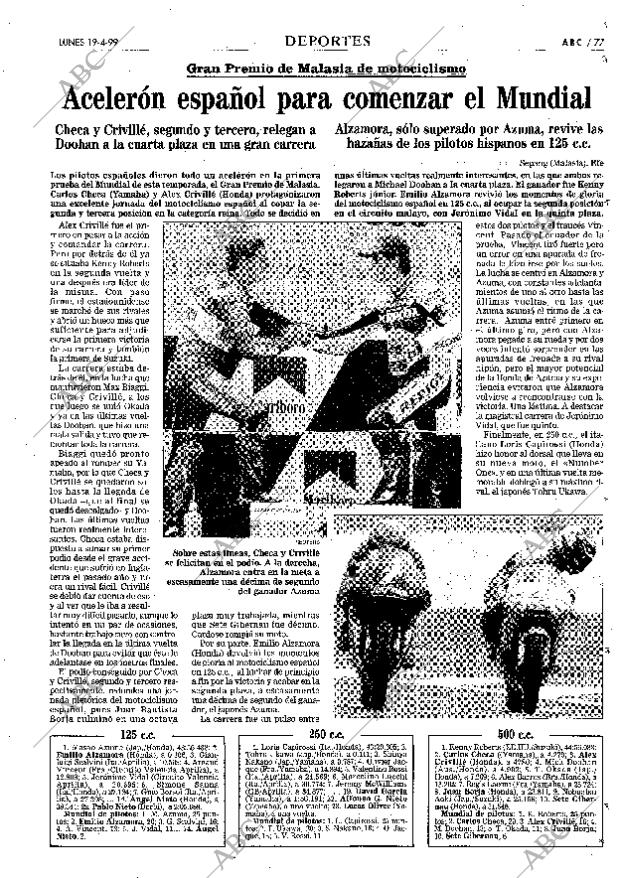 ABC MADRID 19-04-1999 página 77