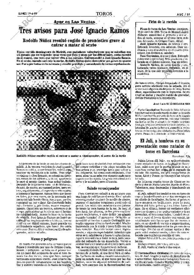 ABC MADRID 19-04-1999 página 81