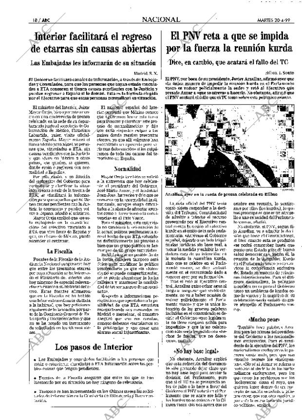 ABC MADRID 20-04-1999 página 18