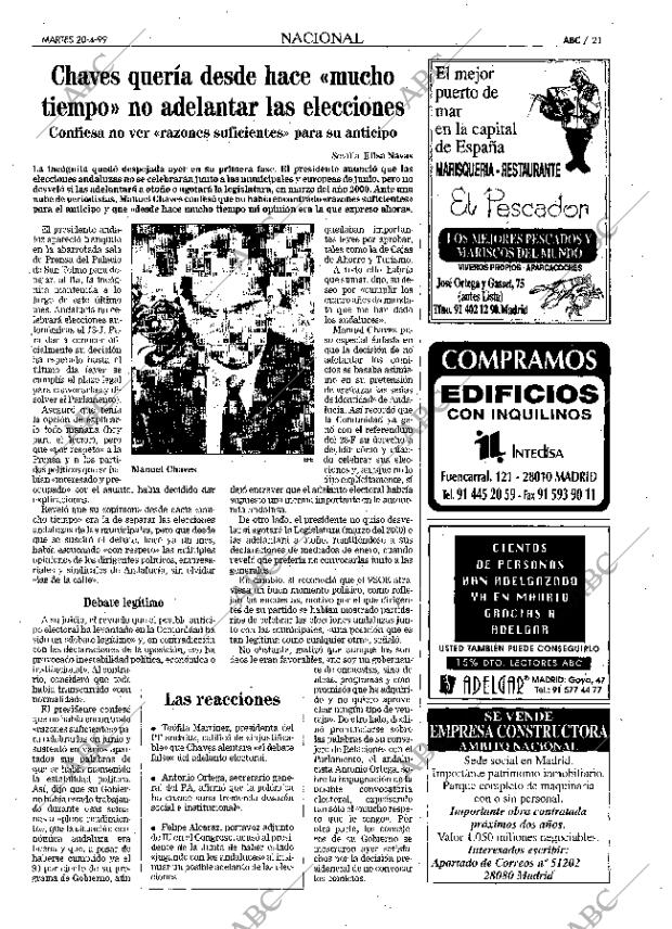 ABC MADRID 20-04-1999 página 21
