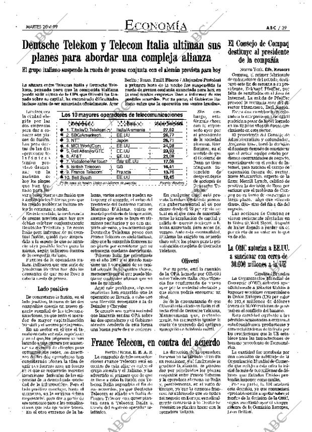 ABC MADRID 20-04-1999 página 39