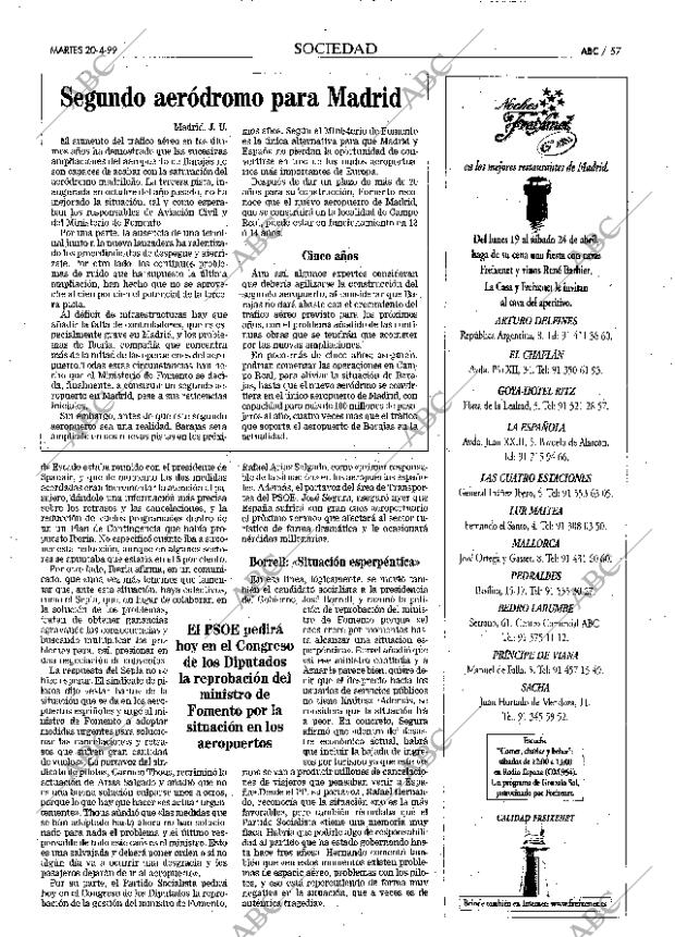 ABC MADRID 20-04-1999 página 57