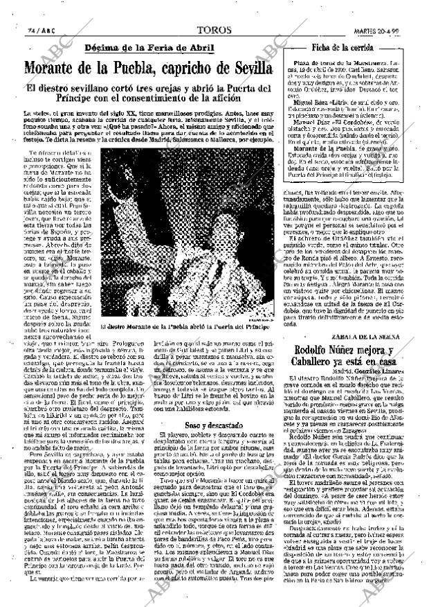 ABC MADRID 20-04-1999 página 74