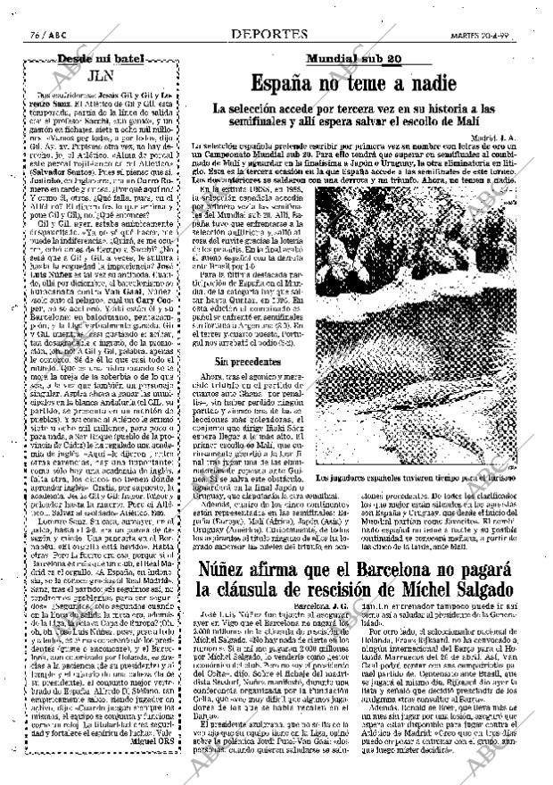 ABC MADRID 20-04-1999 página 76