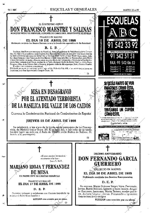 ABC MADRID 20-04-1999 página 94
