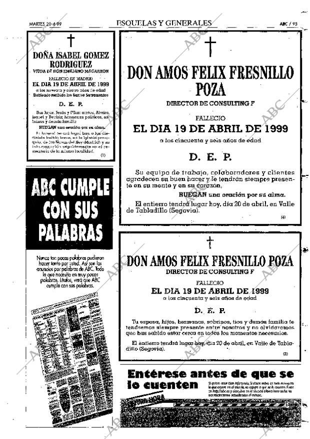 ABC MADRID 20-04-1999 página 95