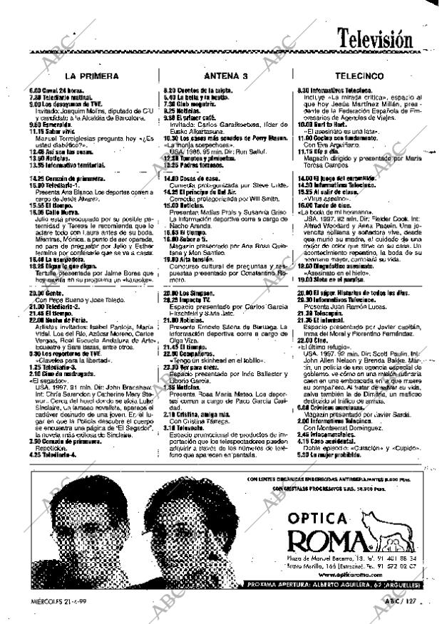 ABC MADRID 21-04-1999 página 127