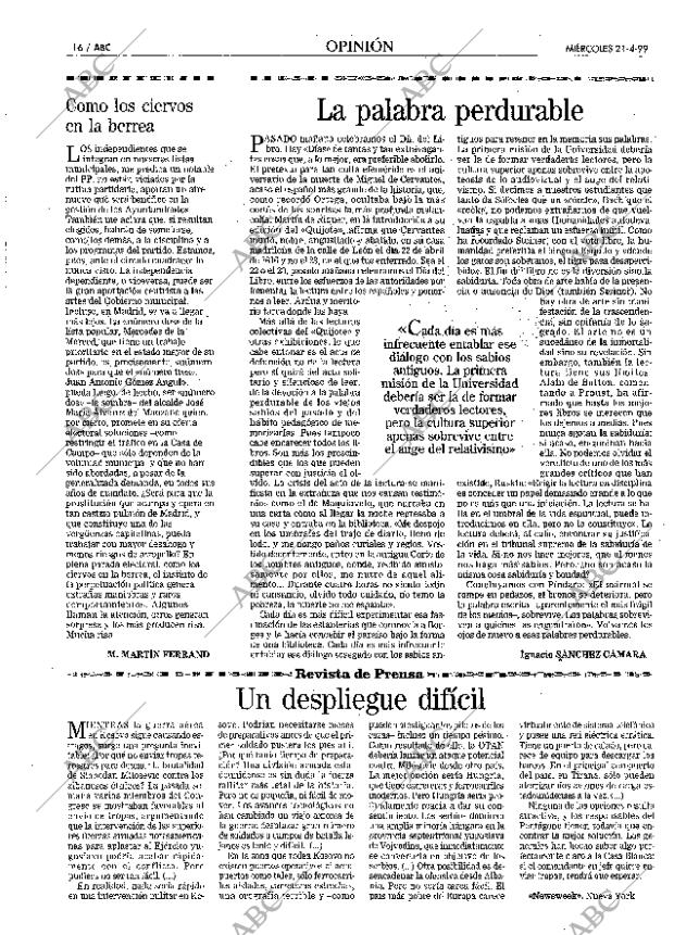 ABC MADRID 21-04-1999 página 16