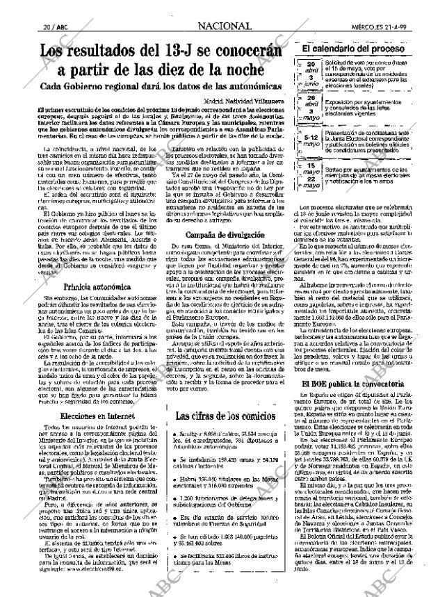 ABC MADRID 21-04-1999 página 20