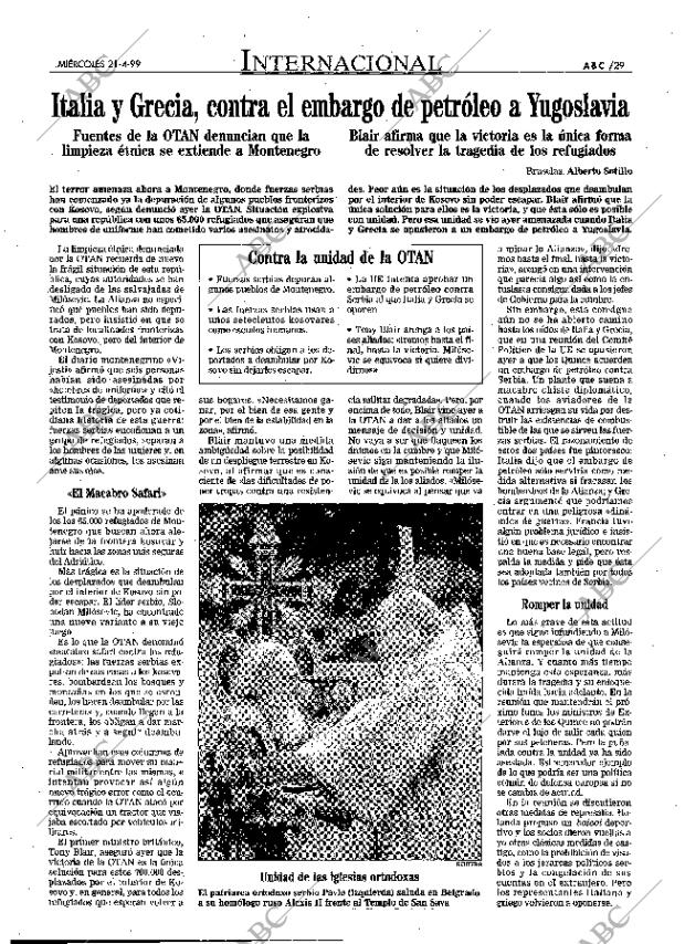 ABC MADRID 21-04-1999 página 29