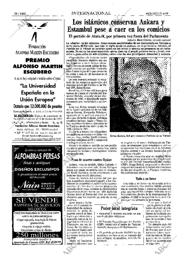 ABC MADRID 21-04-1999 página 38