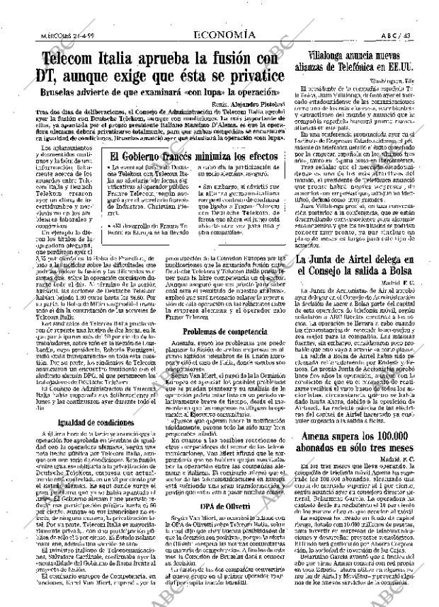 ABC MADRID 21-04-1999 página 43