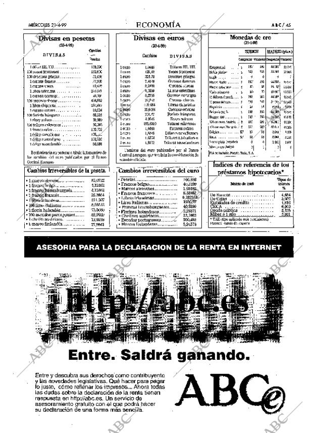 ABC MADRID 21-04-1999 página 45