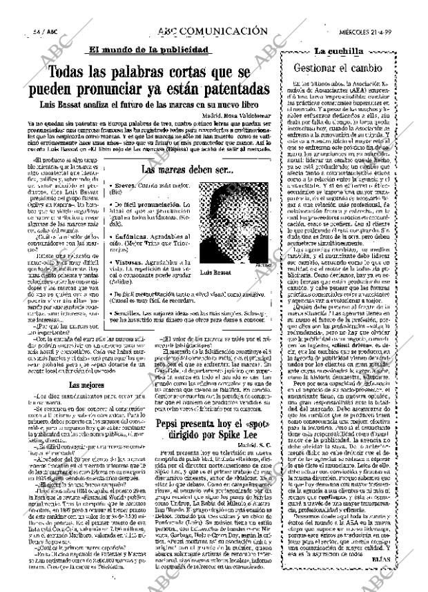 ABC MADRID 21-04-1999 página 54