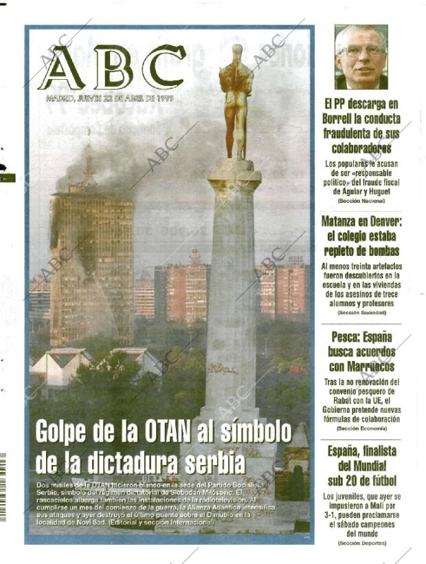 ABC MADRID 22-04-1999 página 1