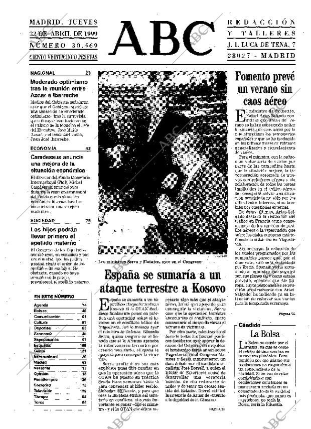 ABC MADRID 22-04-1999 página 11