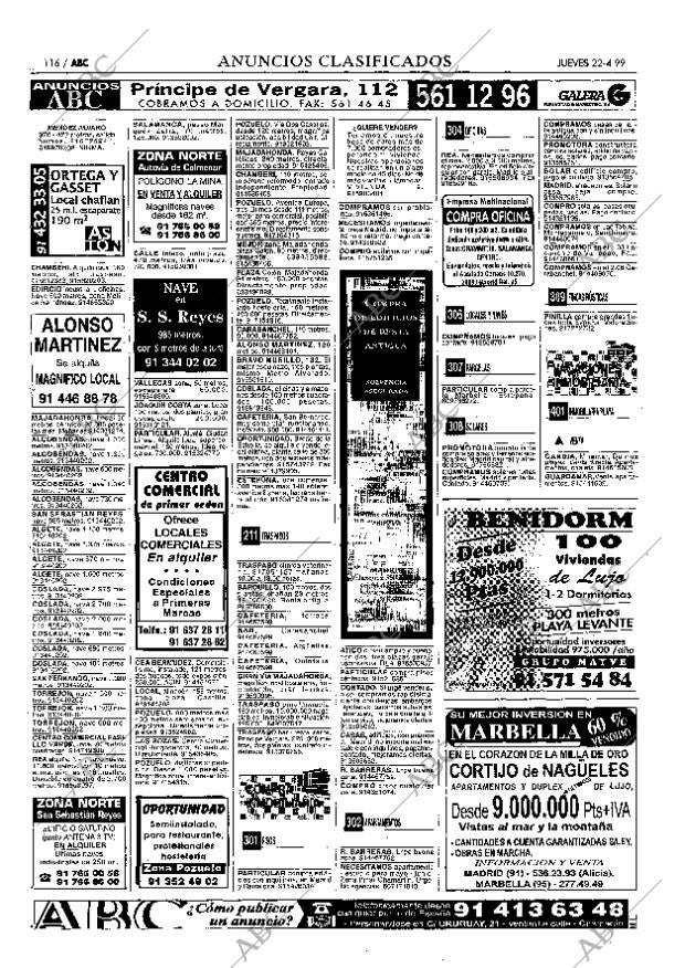 ABC MADRID 22-04-1999 página 116