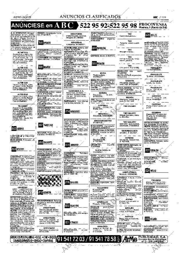 ABC MADRID 22-04-1999 página 119