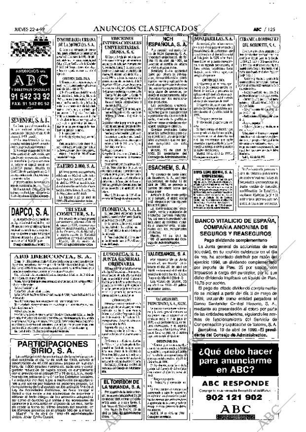 ABC MADRID 22-04-1999 página 125