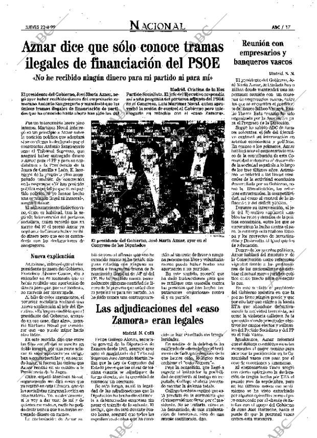 ABC MADRID 22-04-1999 página 17