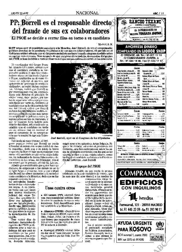 ABC MADRID 22-04-1999 página 19