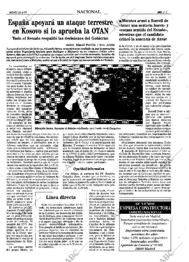 ABC MADRID 22-04-1999 página 21
