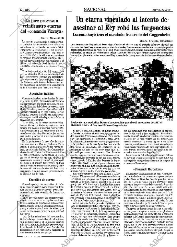ABC MADRID 22-04-1999 página 22