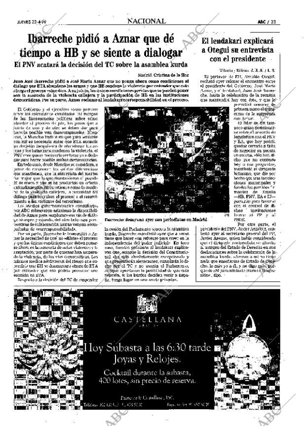 ABC MADRID 22-04-1999 página 23