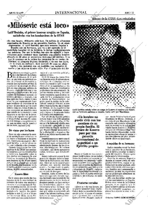 ABC MADRID 22-04-1999 página 33