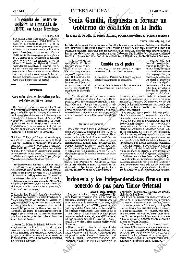 ABC MADRID 22-04-1999 página 42