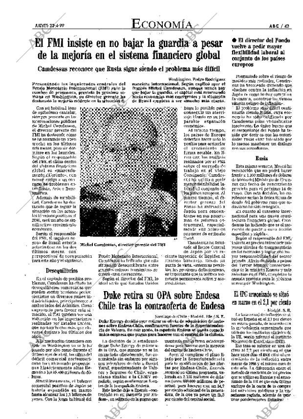 ABC MADRID 22-04-1999 página 43