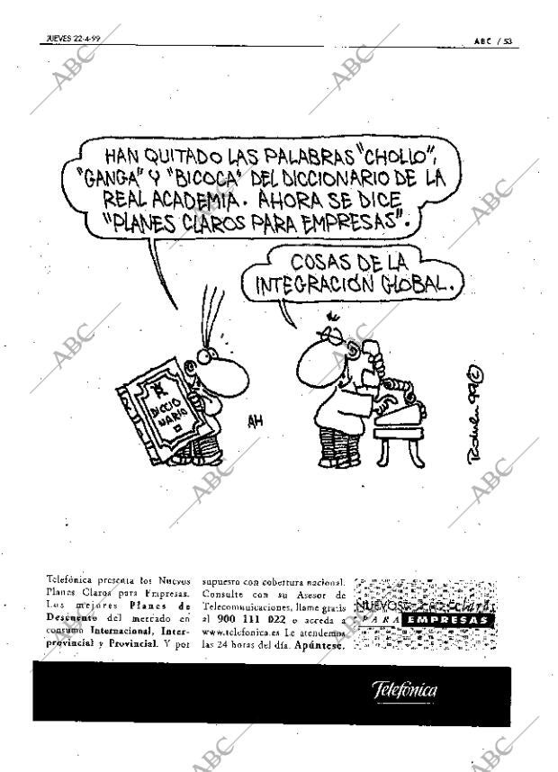 ABC MADRID 22-04-1999 página 53