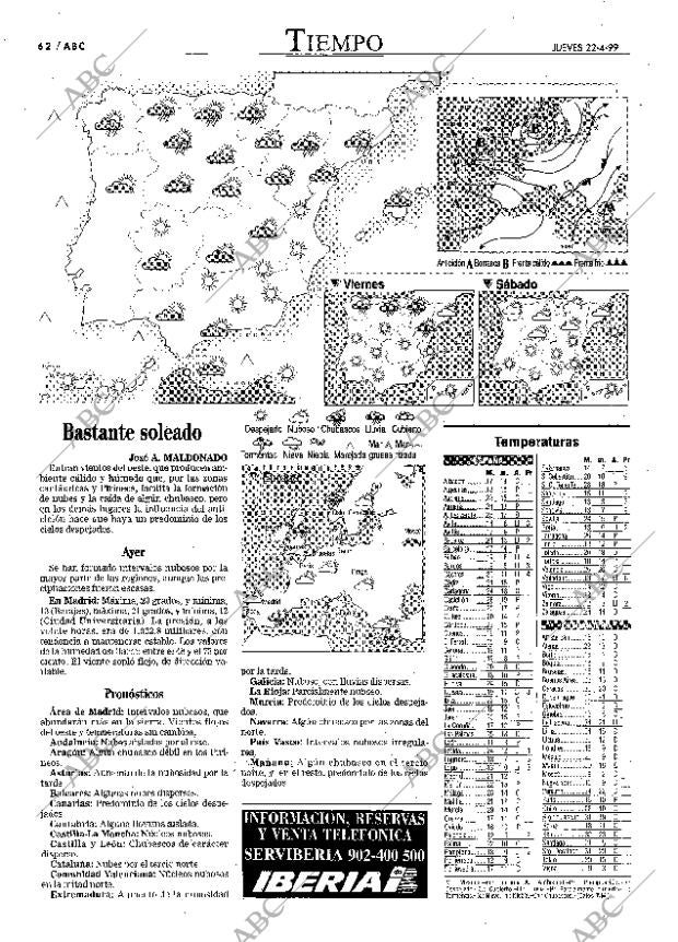 ABC MADRID 22-04-1999 página 62