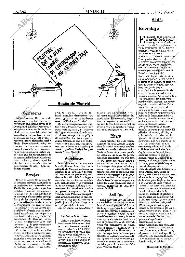 ABC MADRID 22-04-1999 página 64