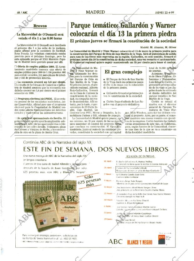 ABC MADRID 22-04-1999 página 68
