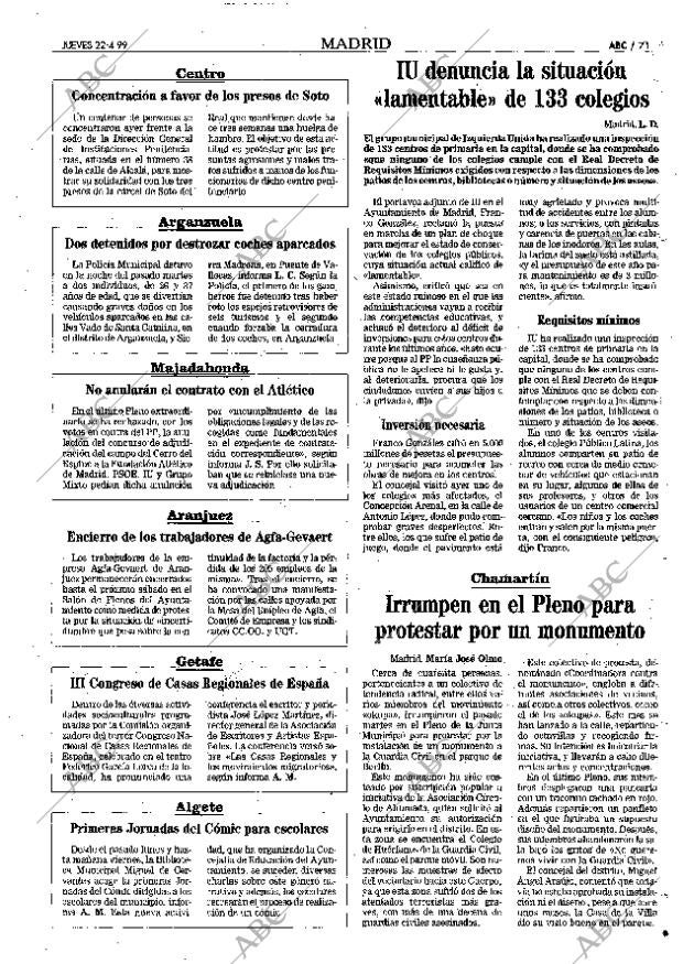 ABC MADRID 22-04-1999 página 71