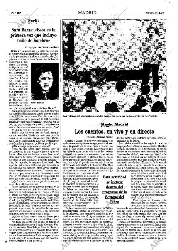 ABC MADRID 22-04-1999 página 72