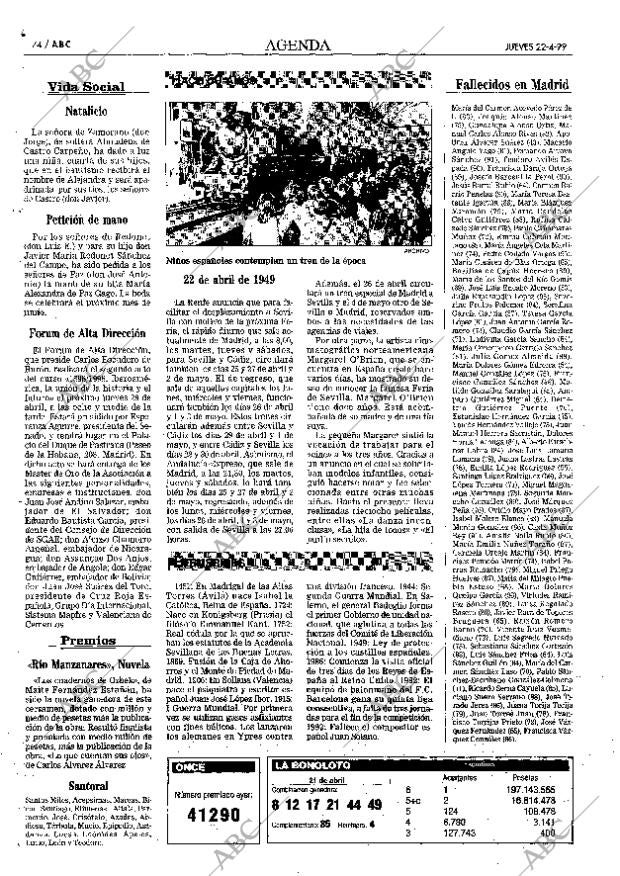 ABC MADRID 22-04-1999 página 74