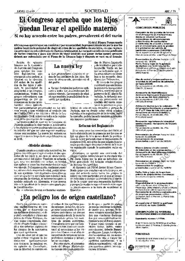 ABC MADRID 22-04-1999 página 79