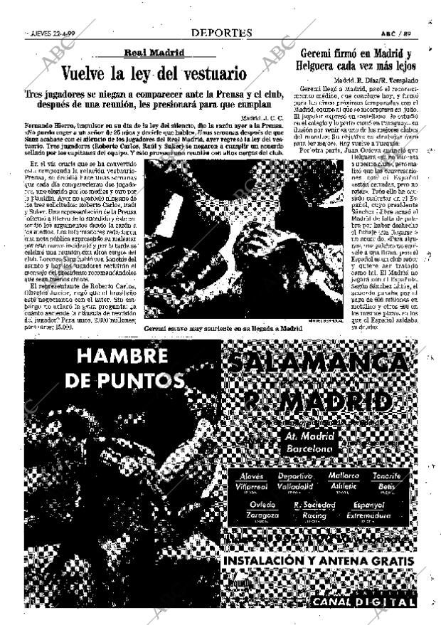 ABC MADRID 22-04-1999 página 89