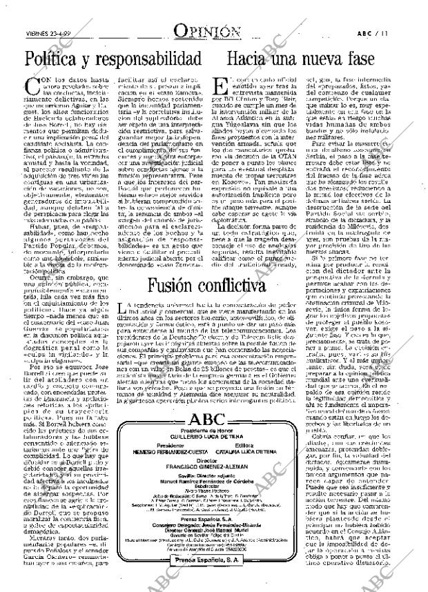 ABC SEVILLA 23-04-1999 página 11