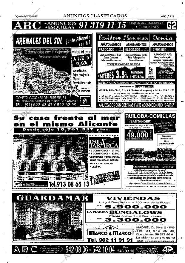 ABC MADRID 25-04-1999 página 129