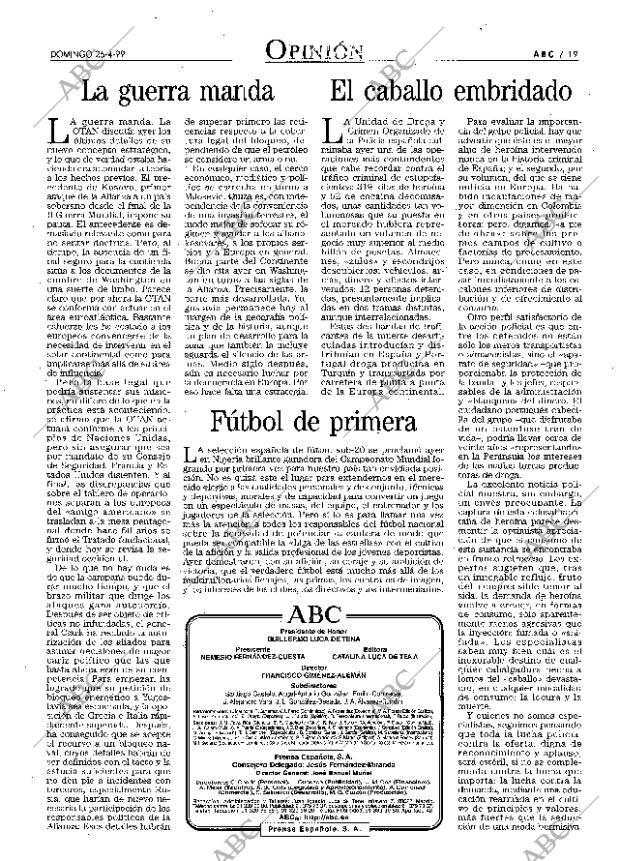 ABC MADRID 25-04-1999 página 19