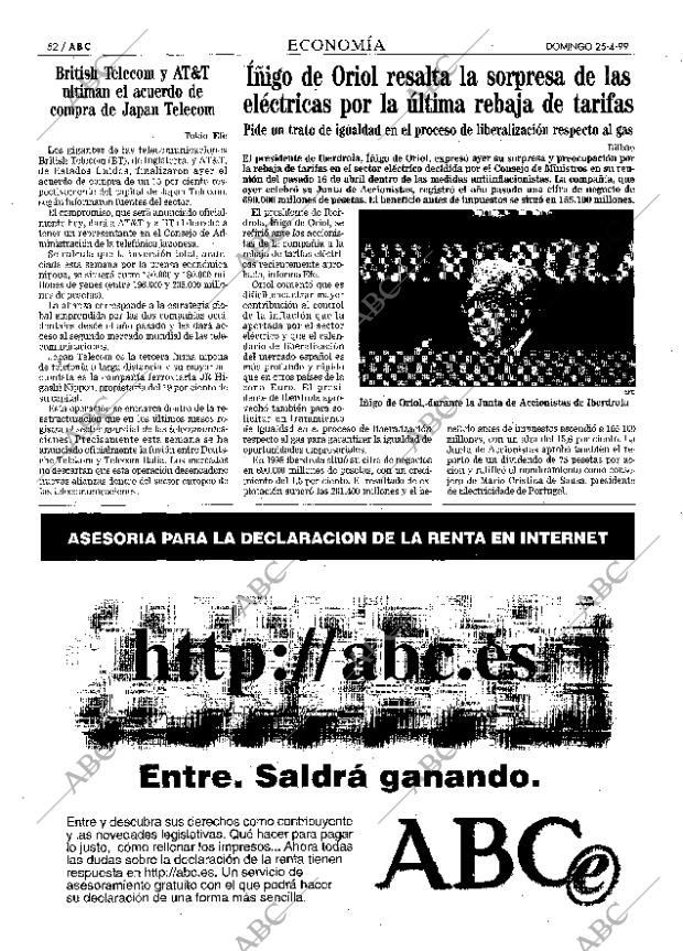 ABC MADRID 25-04-1999 página 52