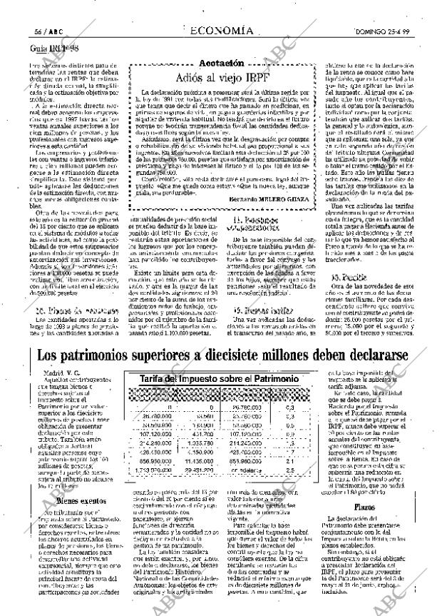 ABC MADRID 25-04-1999 página 56