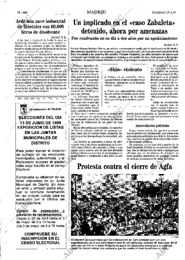 ABC MADRID 25-04-1999 página 78