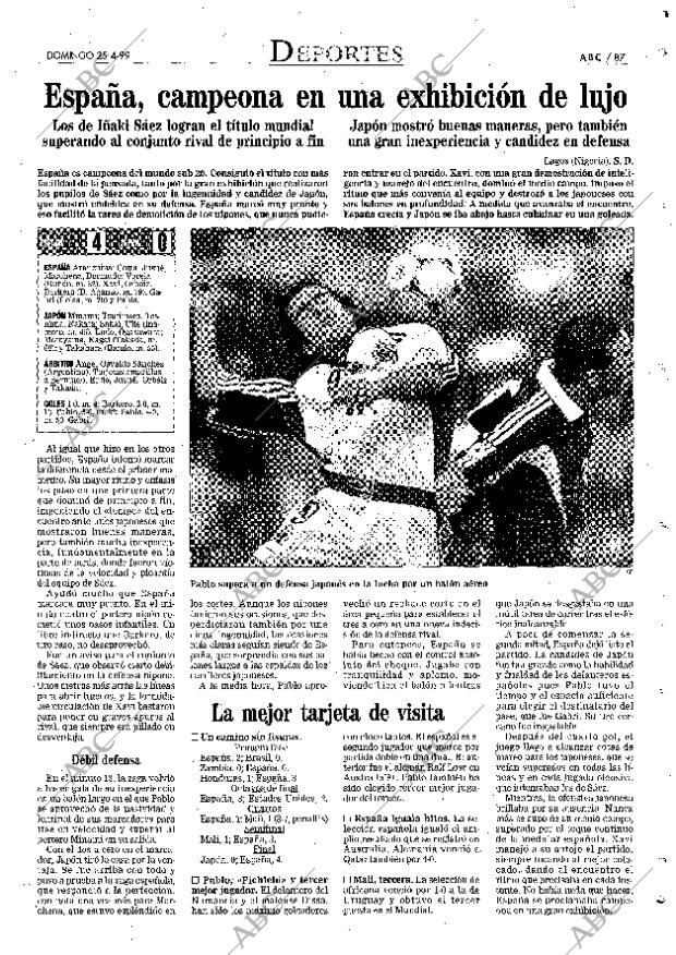 ABC MADRID 25-04-1999 página 87